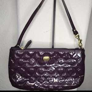 Purple Coach Wristlet